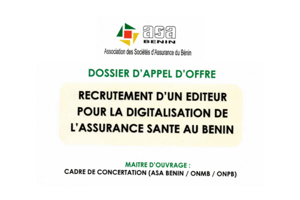 DAO – Recrutement d&rsquo;un éditeur pour la digitalisation de l&rsquo;assurance santé au Bénin